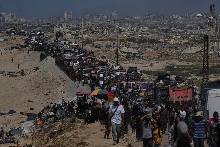 Éxodo palestino. (Imagen de AP Photo)